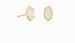Emilie Gold Stud Earrings Iridescent Drusy by Kendra Scott