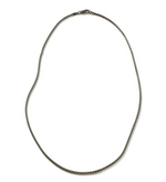 Chains Box Silver 2.7mm Box Chain Necklace with Satin Matte Black Rhodium Sz 26 by John Hardy