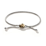 Classic Chain Hammered 18K Yellow Gold & Sterling Silver Pull-Through Bracelet by John Hardy
