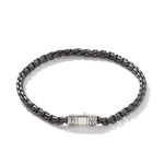 4mm Black Box Chain Bracelet with Pusher Clasp by John Hardy