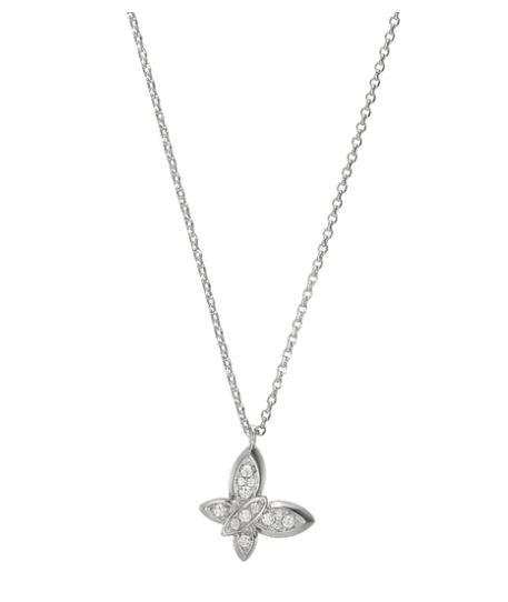 Sterling Silver Butterfly Necklace by ELLE