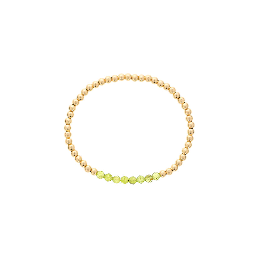 Shine Bright Gold Filled Peridot Mini Bracelet 7"