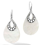 Essentials Dot Silver Earrings on French Wire with Mother of Pearl by John Hardy