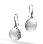 Dot Hammered Sterling Silver Round Drop Earrings by John Hardy