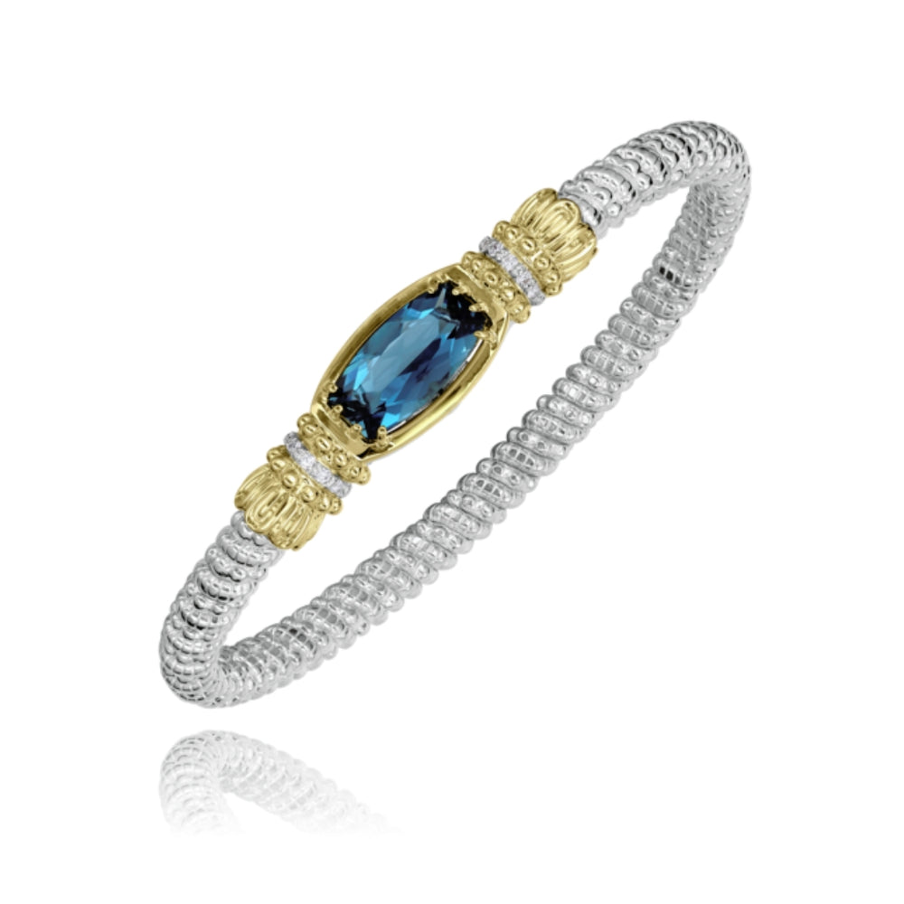 Blue Topaz and Diamond Bracelet by VAHAN