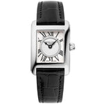 Classics Carrée Diamond Dial Black Leather Watch by Frederique Constant