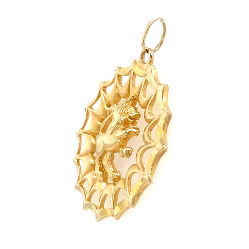 Estate Rampant Lion Pendant