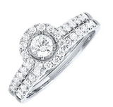 14K White Gold Diamond Bridal Set