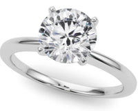 LAB GROWN 14K White Gold 2.02ct VS1 F RBC Diamond Engagement Ring