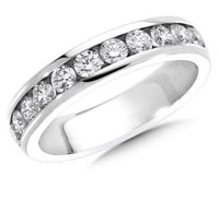 14K White Gold 0.82cttw I1 HI Diamond Wedding Band