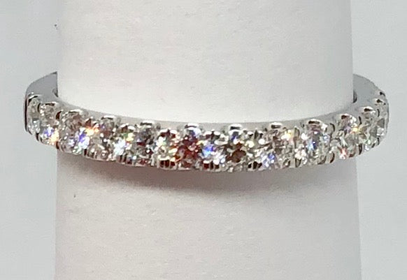 14K White Gold, 0.65cttw G/H VS Diamond Wedding Band by DFU