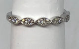 14K White Gold, 0.25cttw Diamond Wedding Band