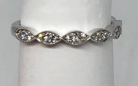 14K White Gold, 0.25cttw Diamond Wedding Band
