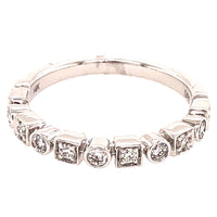 14K White Gold 0.25cttw VS2 GH Diamond Wedding Band by DFU