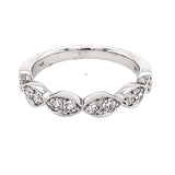 14K White Gold 0.55cttw Diamond Wedding Band by DFU