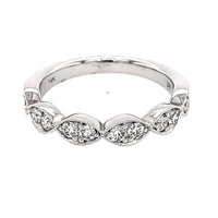 14K White Gold 0.55cttw Diamond Wedding Band by DFU