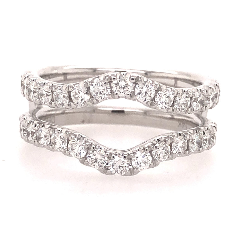 14K White Gold 1.00cttw VS2 G Diamond Insert Wedding Band