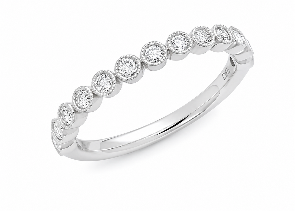 14K White Gold 0.34cttw VS G-H Diamond Wedding Band Sz 4.75 by DFU