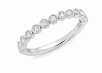 14K White Gold 0.34cttw VS G-H Diamond Wedding Band Sz 4.75 by DFU
