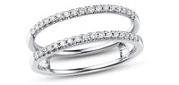 14K White Gold 0.85cttw VS2 G Diamond Insert Wedding Band by DFU