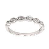 14K White Gold 0.15cttw VS2 G Diamond Wedding Band