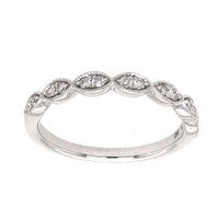 14K White Gold 0.15cttw VS2 G Diamond Wedding Band
