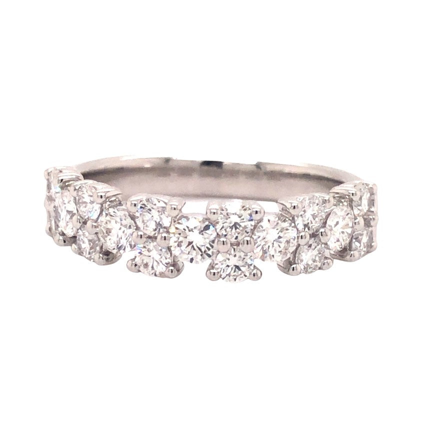 14K White Gold 1.00cttw VS2 G Diamond Wedding Band by DFU