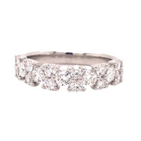 14K White Gold 1.00cttw VS2 G Diamond Wedding Band by DFU