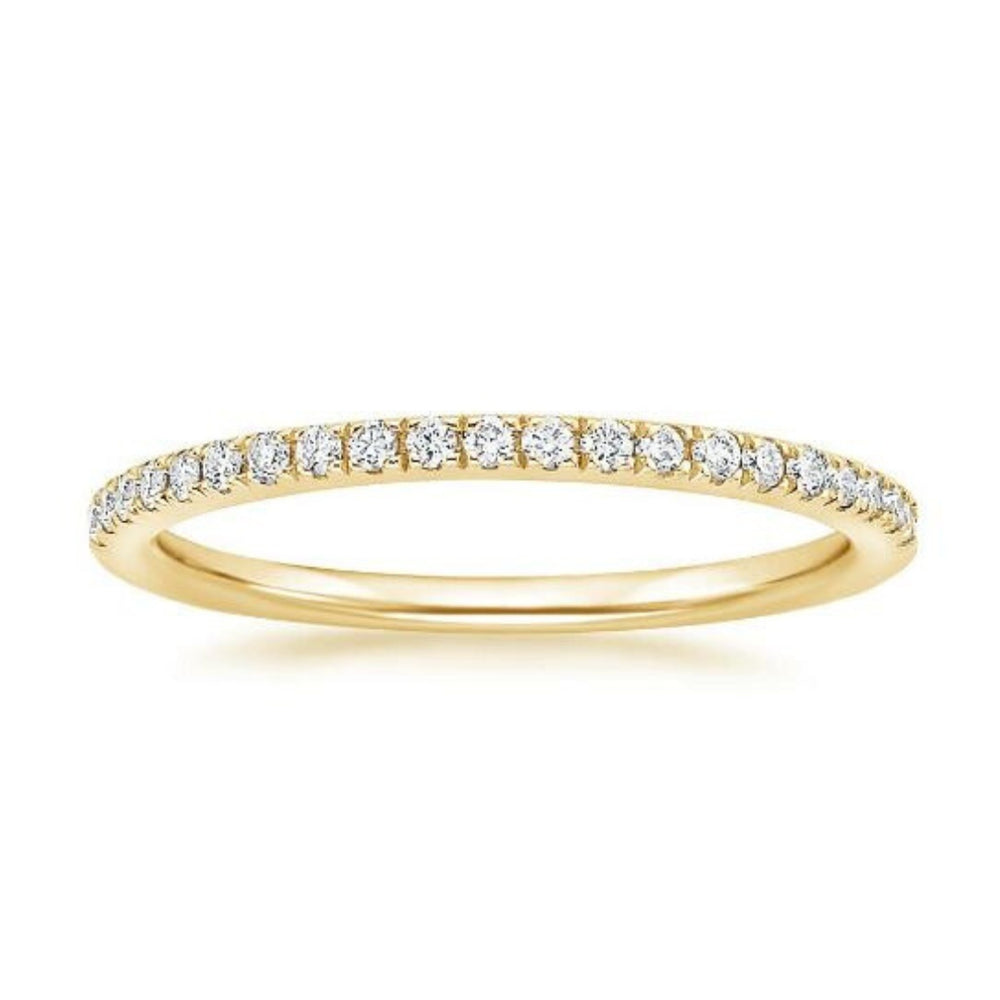 14K Yellow Gold 0.25cttw VS G-H Diamond Wedding Band