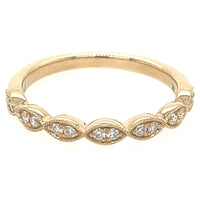 14K Yellow Gold 0.15cttw G VS2 Diamond Wedding Band by DFU