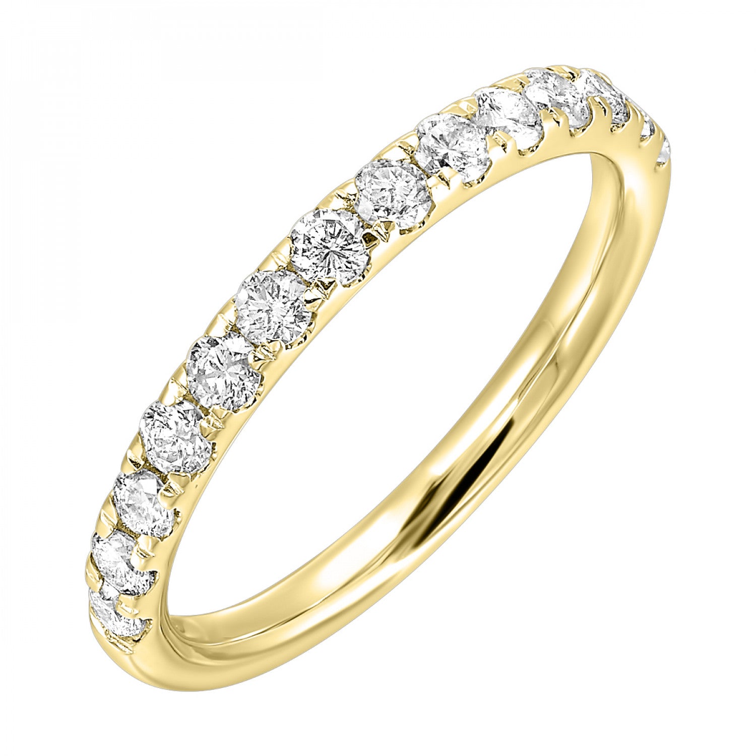 14K Yellow Gold 0.50cttw I1 H-I Diamond Wedding Band