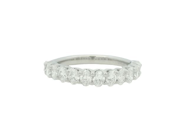 Platinum 1.00cttw VS2 G Oval Cut Diamond Band by DFU
