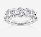 14K White Gold LAB GROWN 4.20cttw Diamond Band by RJM