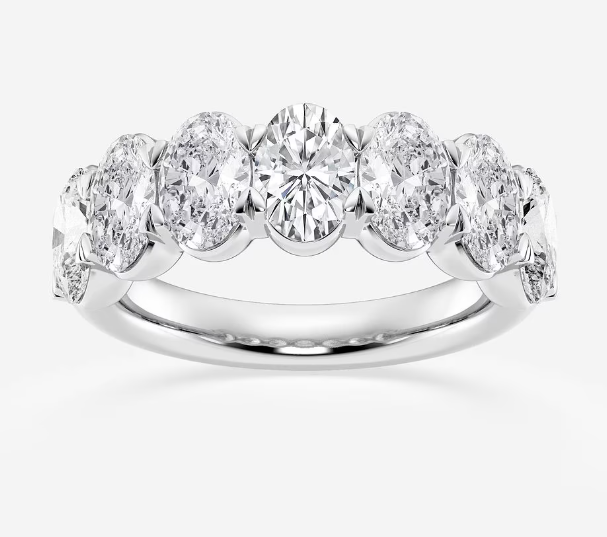 14K White Gold LAB GROWN 4.20cttw Diamond Band by RJM