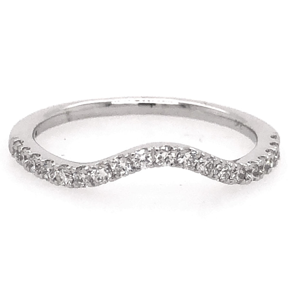 14K White Gold 0.25cttw VS2 G Diamond Wedding Band by DFU
