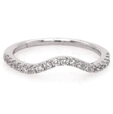 14K White Gold 0.25cttw VS2 G Diamond Wedding Band by DFU