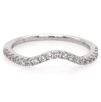 14K White Gold 0.25cttw VS2 G Diamond Wedding Band by DFU