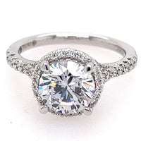 Striking and Strong Diamond Semi-Mount Engagement Ring