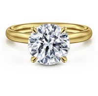 Yellow Gold Semi-Mount Engagement Ring