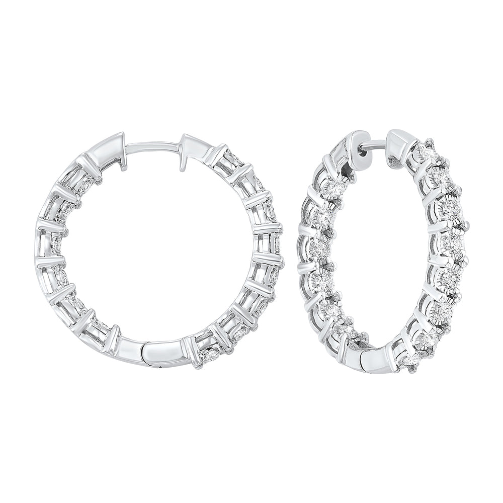 Diamond Hoop Earrings