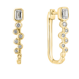 14K Yellow Gold 0.73cttw SI G-H Bezel Set Diamond Fashion Earrings by Jewels By Jacob