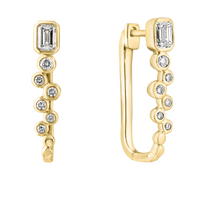 14K Yellow Gold 0.73cttw SI G-H Bezel Set Diamond Fashion Earrings by Jewels By Jacob