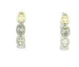 14K White Gold 0.82cttw Bezel Set Diamond Earrings by RJM