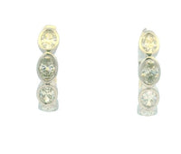 14K White Gold 0.82cttw Bezel Set Diamond Earrings by RJM