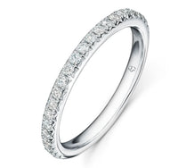 18K White Gold 0.55cttw VS GH HOF Vela French Cut Pave Band