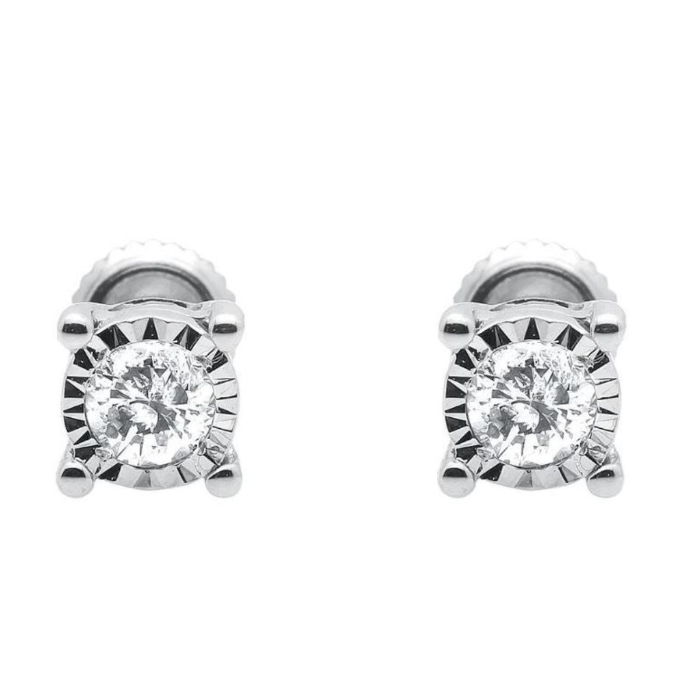 Diamond Reflection Stud Earrings