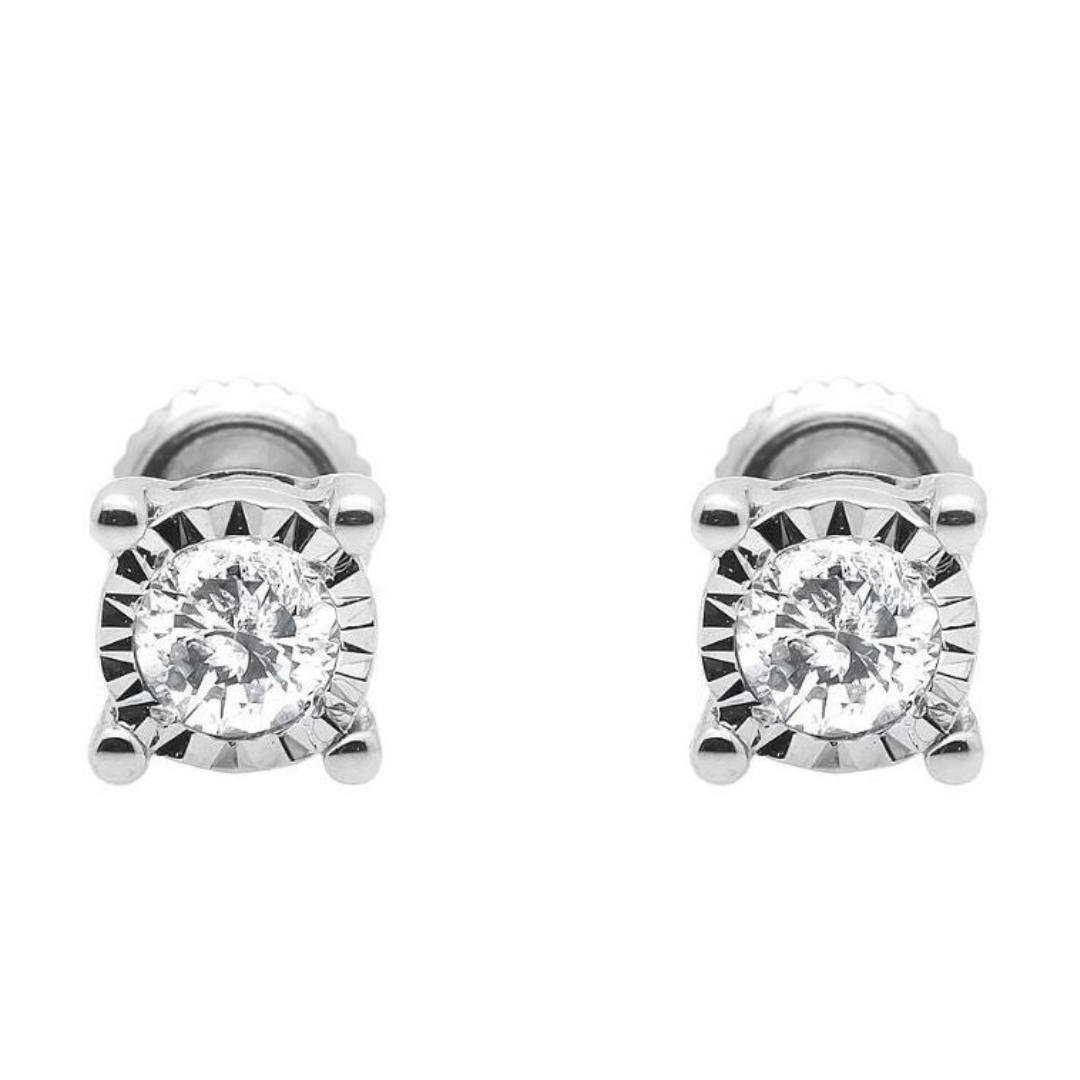 Diamond Reflection Stud Earrings