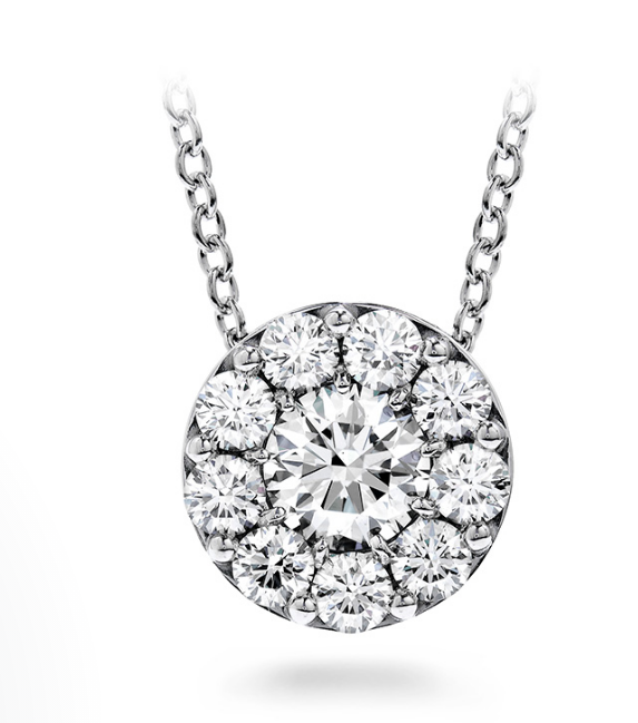18K White Gold 0.27cttw VS-SI I-J Hearts on Fire Diamond Fulfillment Pendant