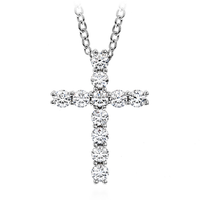 18KW Whimsical Large Cross 0.65cttw VS-SI I-J by Hearts on Fire