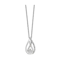 Sterling Silver 0.10cttw Diamond Pendant Necklace